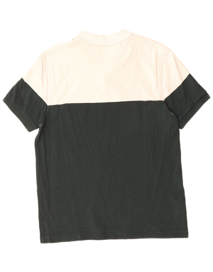Camisa polo masculina Fred Perry grande algodão colorblock branco