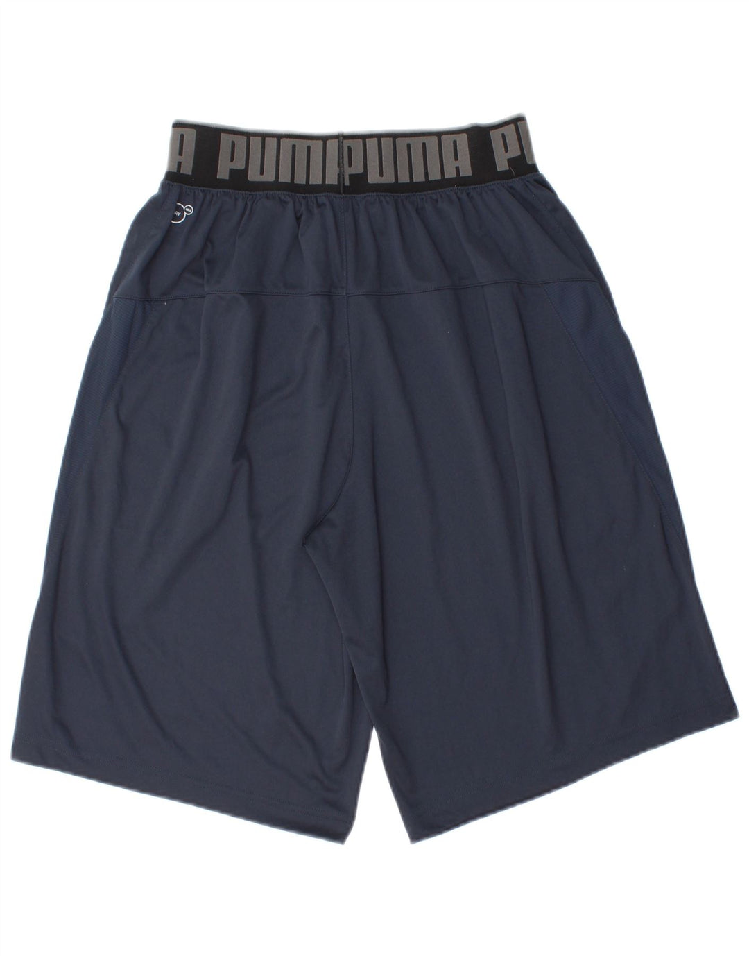 Shorts esportivos masculinos Puma pequenos poliéster azul marinho