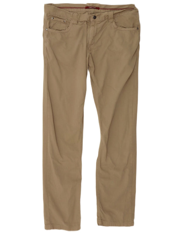 Calça Carrera masculina reta casual IT 54 2XL W38 L30 algodão bege