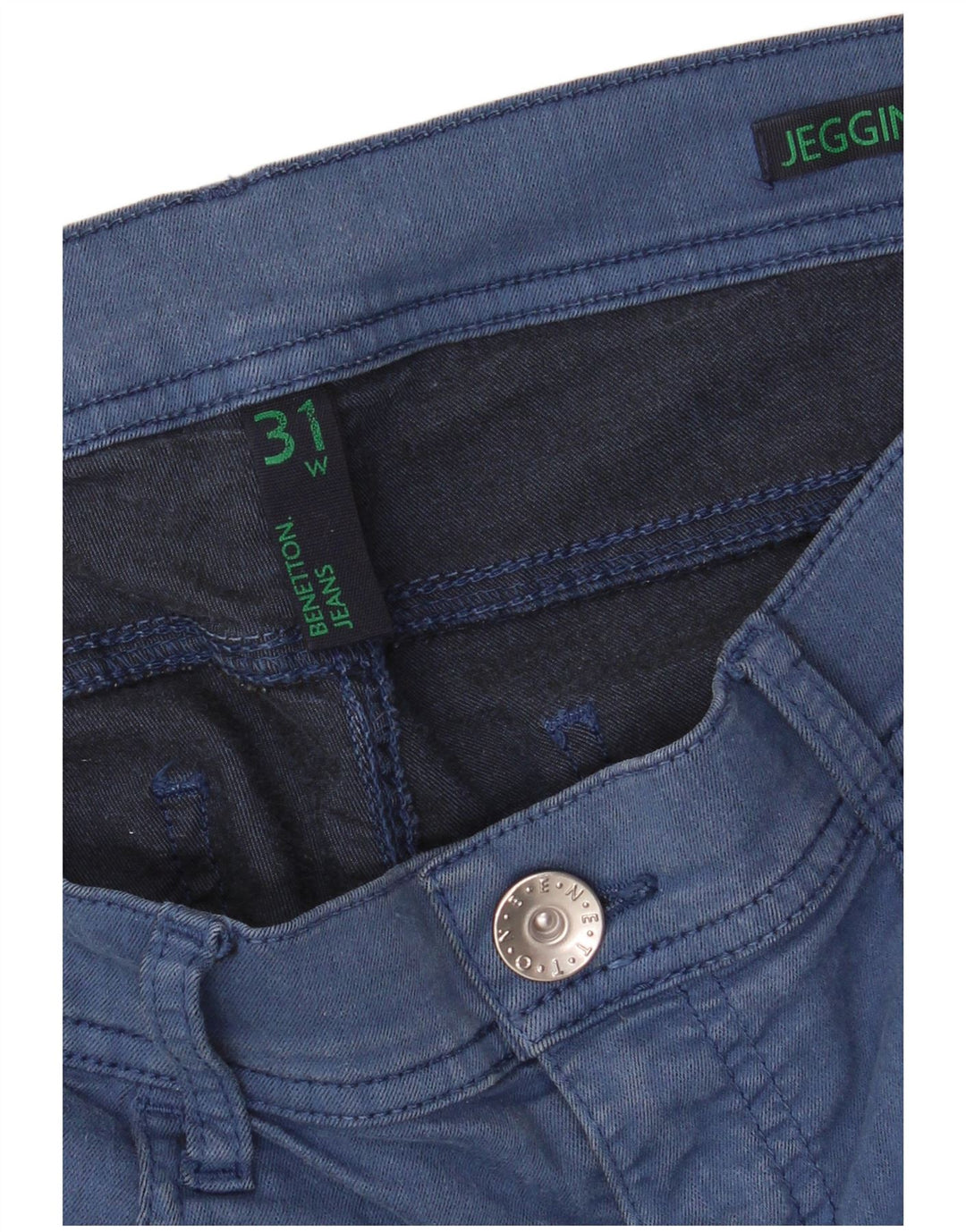 Calça jeans feminina BENETTON W31 L28 azul algodão