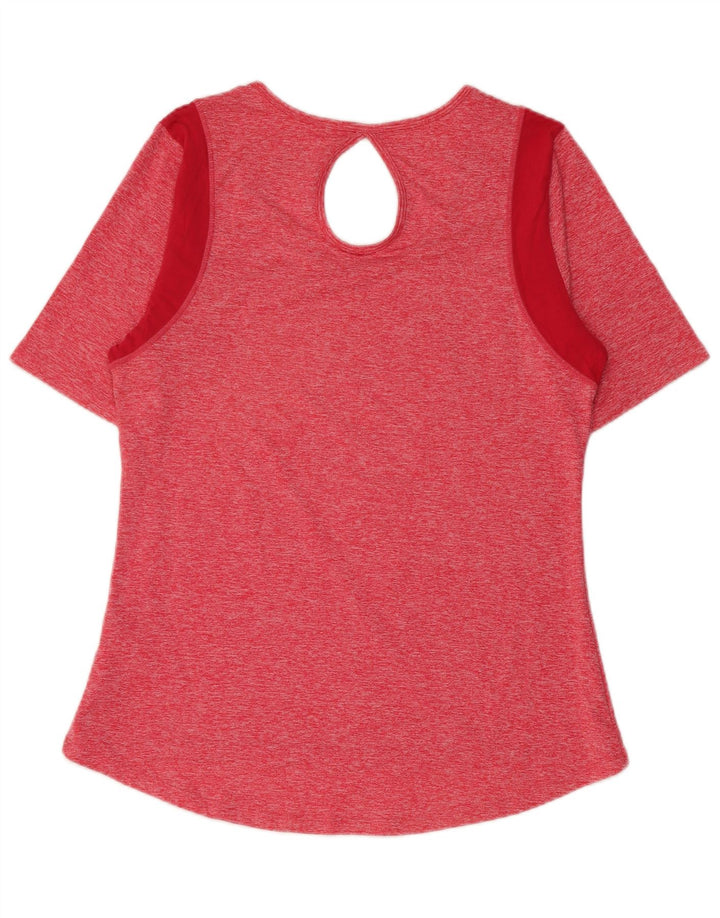 Camiseta feminina Fila UK 12 poliéster colorblock rosa médio