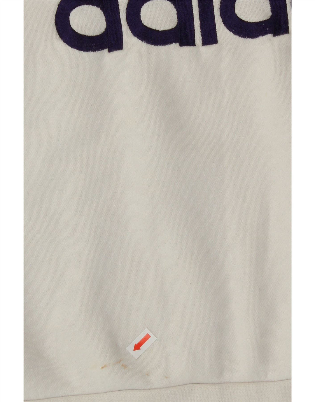 ADIDAS Mens Graphic Sweatshirt Jumper Medium White Cotton Vintage Adidas and Second-Hand Adidas from Messina Hembry 