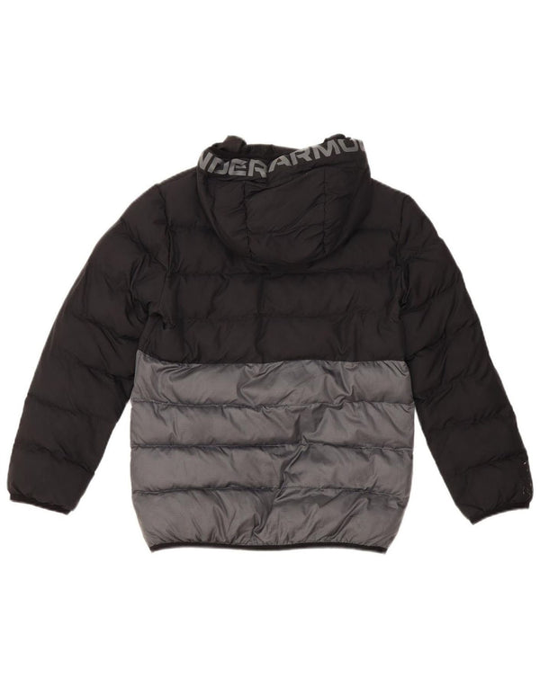Jaqueta acolchoada gráfica Under Armour Boys 10-11 anos preto colorblock