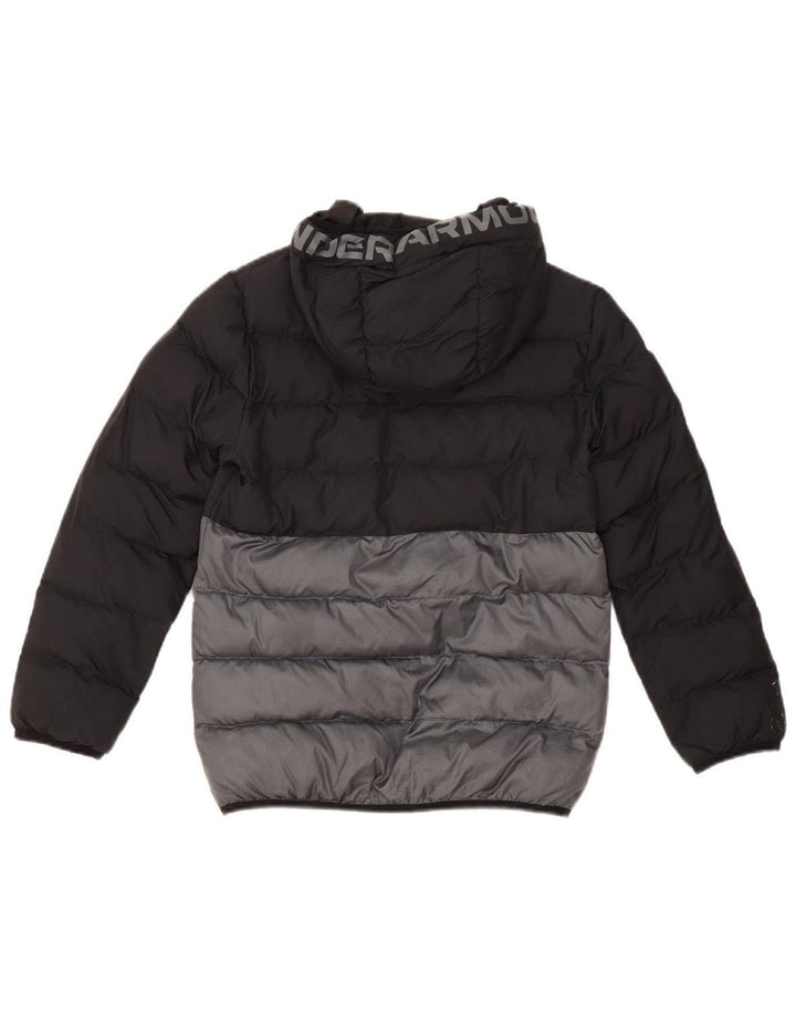 Jaqueta acolchoada gráfica Under Armour Boys 10-11 anos preto colorblock