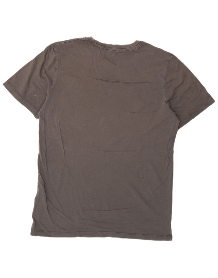 Camiseta gráfica masculina Jack & Jones algodão cinza médio