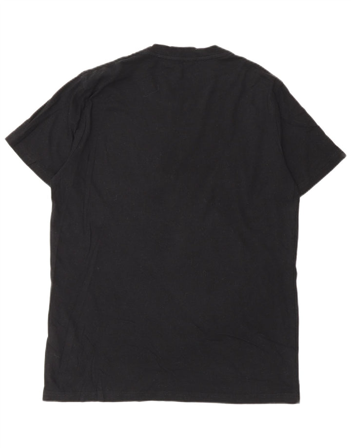 Converse Mens Graphic T-Shirt Top Pequeno Algodão Preto