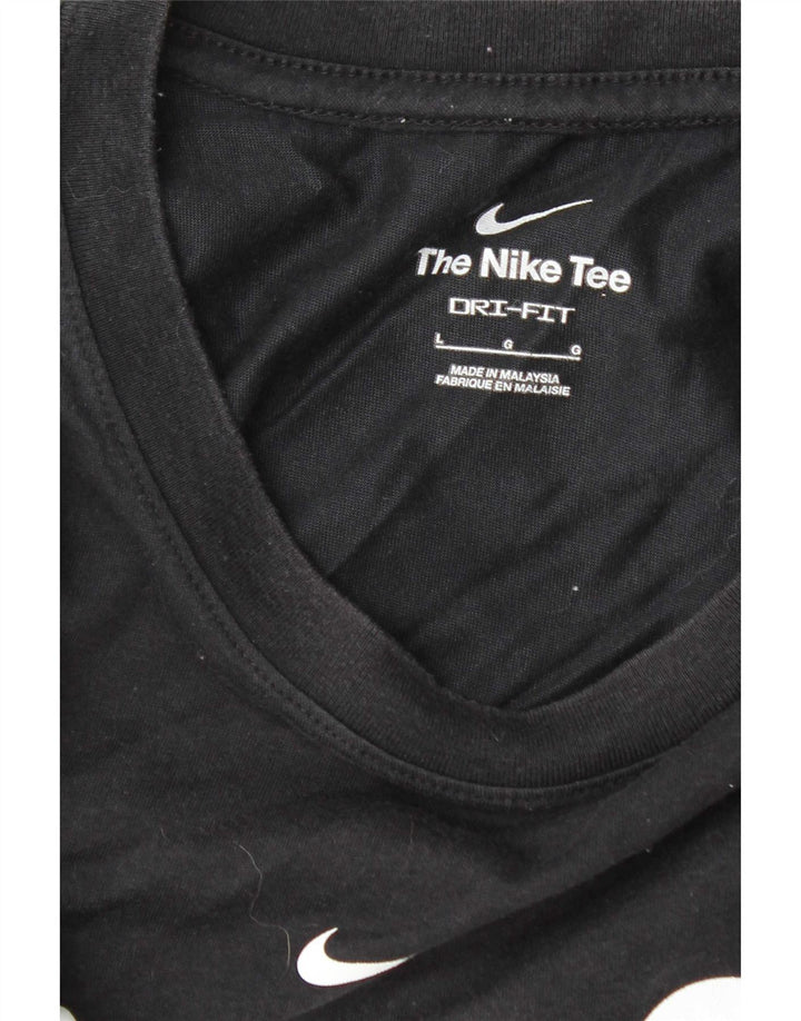 Camiseta Nike Masculina Dri Fit Graphic Top Grande Preto