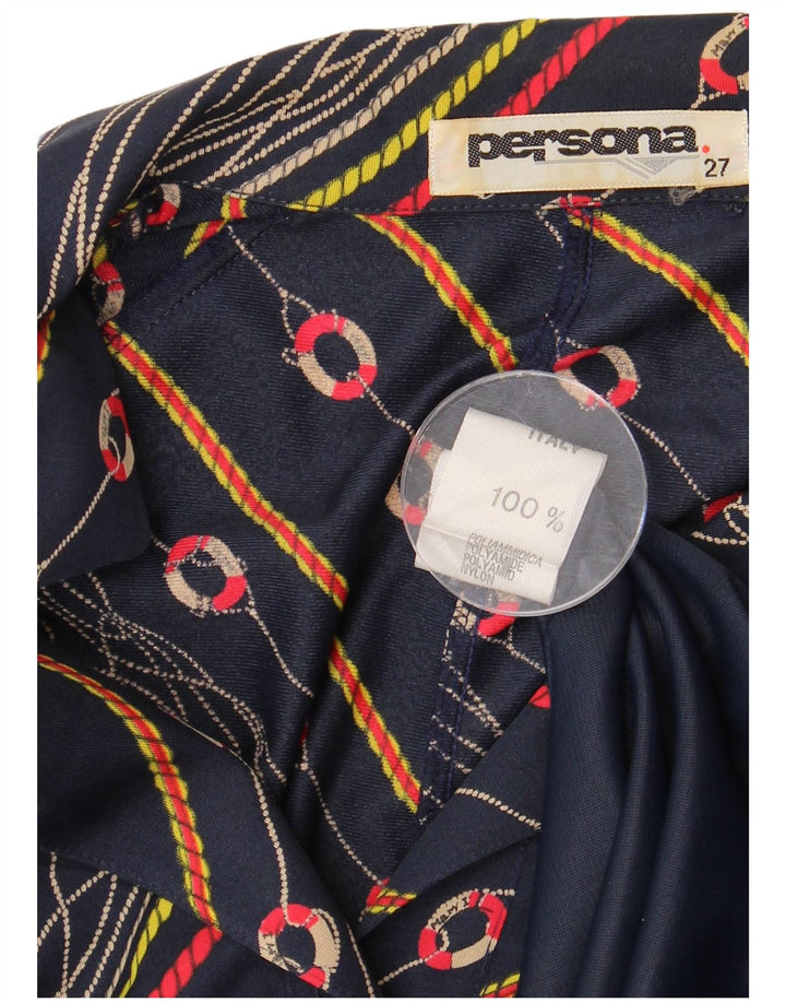Vestido feminino Persona plus size evasê tamanho 27 XL azul marinho poliamida