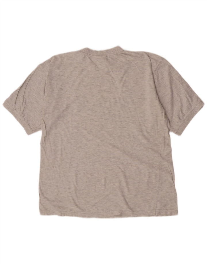 Camiseta masculina Reebok Graphic Top cinza médio algodão manchado
