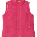 Gilet feminino acolchoado Joules UK 12 médio algodão rosa clássico