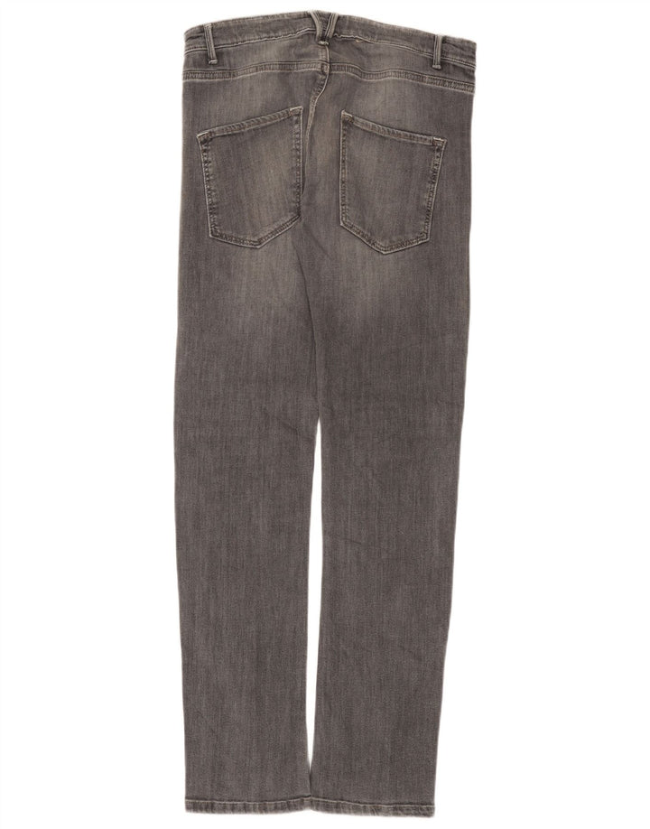 Benetton Jeans Slim Feminino W31 L31 Cinza Algodão