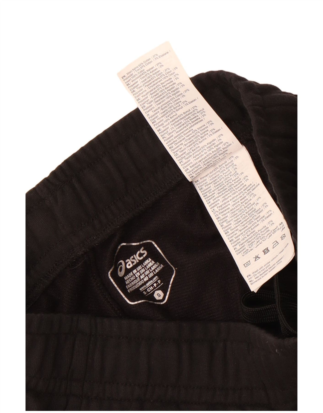 Calça de treino masculina Asics Graphic Joggers pequeno algodão preto