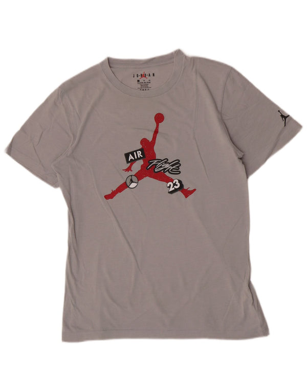 Camiseta Jordan Boys Graphic Top 13-14 Anos XL Cinza Algodão