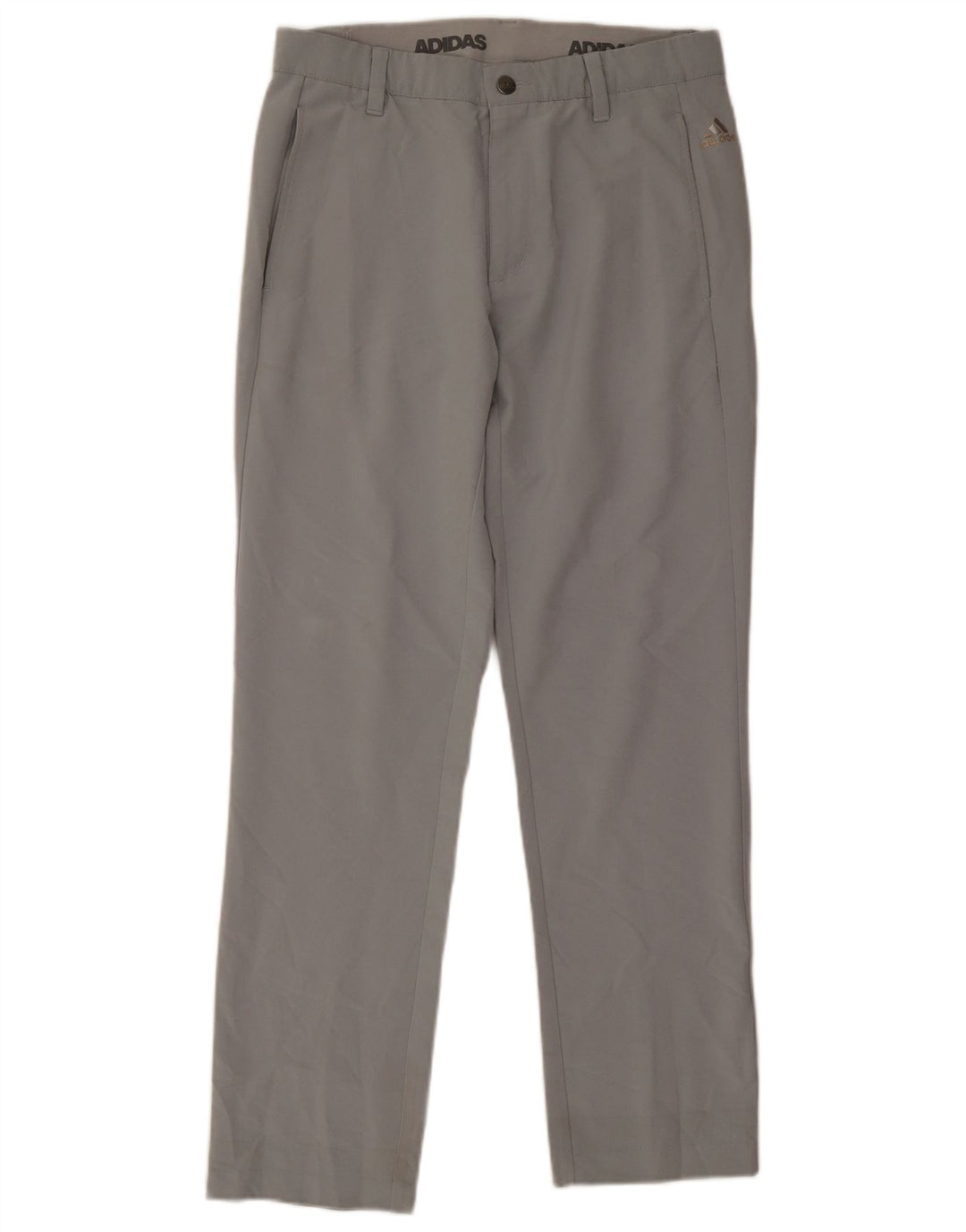Calça Chino Reta Masculina Adidas W30 L28 Cinza Poliéster