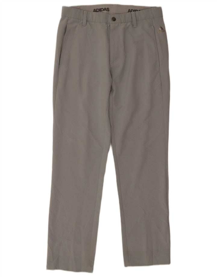 Calça Chino Reta Masculina Adidas W30 L28 Cinza Poliéster