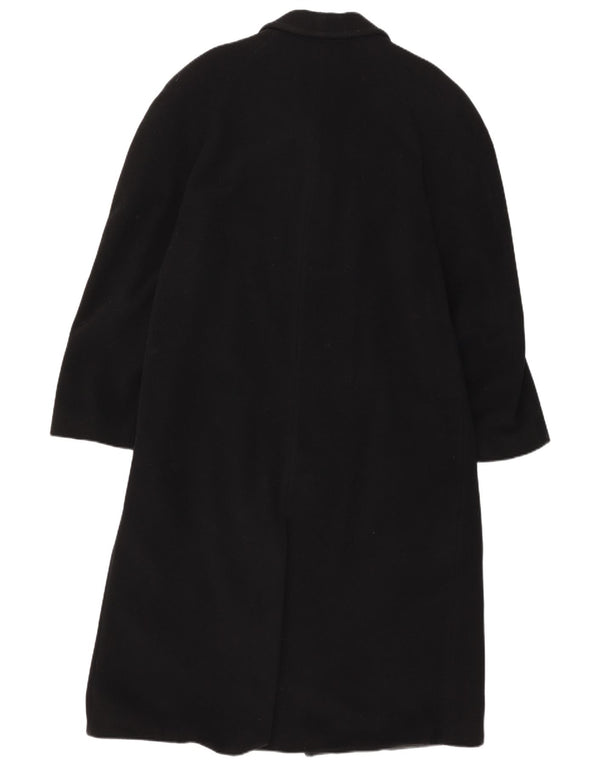 Vintage Mens Overcoat UK 36 Small Black Wool