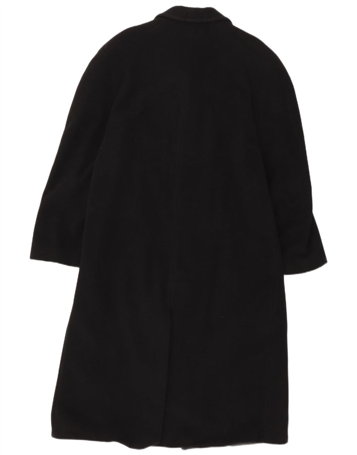 Sobretudo masculino vintage UK 36 pequeno lã preta