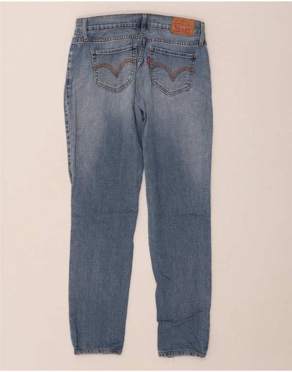 Levi's feminino 524 skinny jeans US 3 XS W26 L27 azul algodão