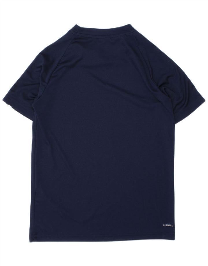 Camiseta ADIDAS Menino Climalite Top 9-10 Anos Azul Marinho Poliéster