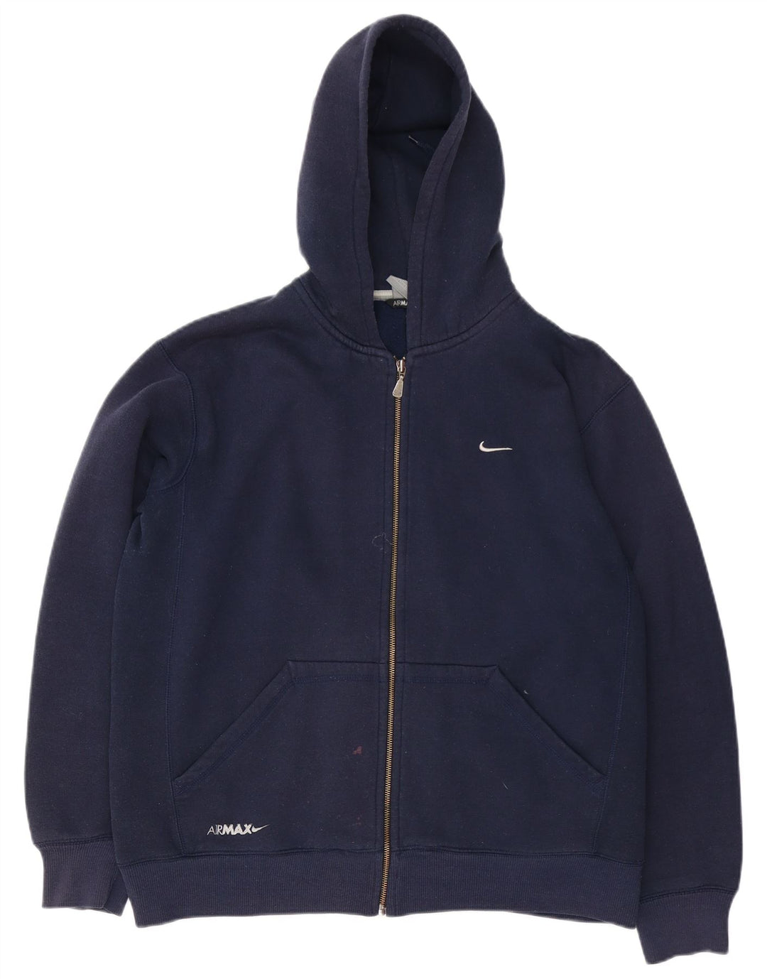 Suéter Nike masculino com capuz e zíper XL azul marinho algodão