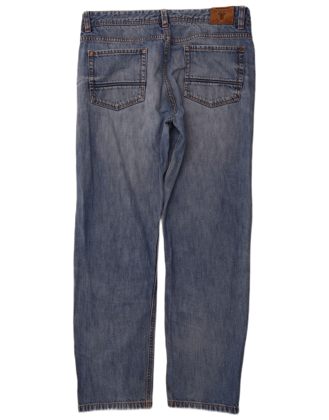 ROUPA DE TRIPULAÇÃO Jeans reto masculino W36 L31 algodão azul