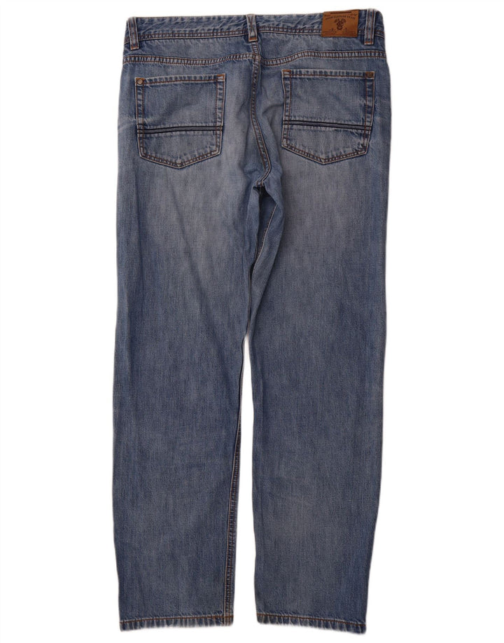 ROUPA DE TRIPULAÇÃO Jeans reto masculino W36 L31 algodão azul