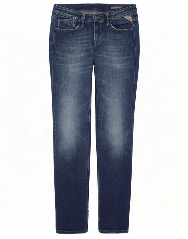 Replay Jeans Slim Feminino W26 L32 Azul Algodão