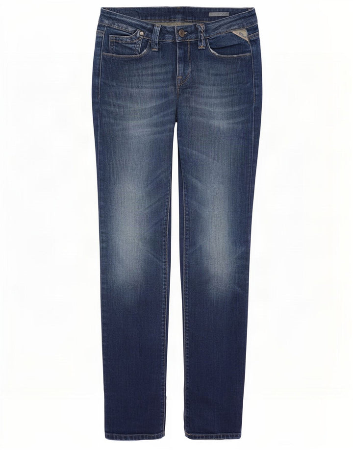 Replay Jeans Slim Feminino W26 L32 Azul Algodão