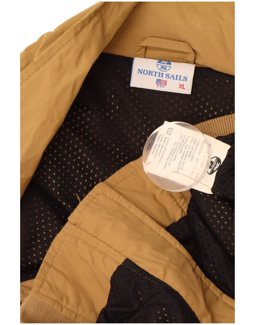 Jaqueta bomber masculina North Sails UK 42 XL poliamida bege