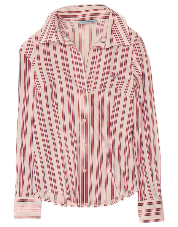 Camisa feminina Guess By Marciano EU 40 algodão listrado rosa médio