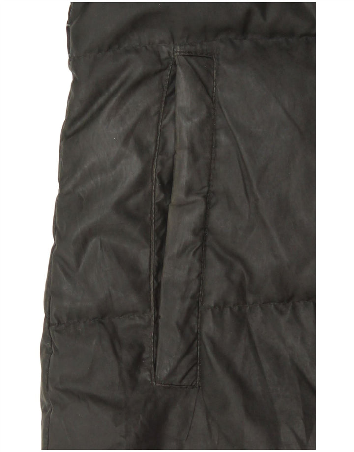 Jaqueta acolchoada com capuz feminina Adidas Reino Unido 8/10 poliéster preto pequeno