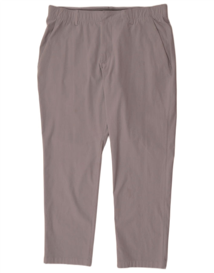 Under Armour Mens Straight Chino Calças W38 L30 Cinza Poliéster