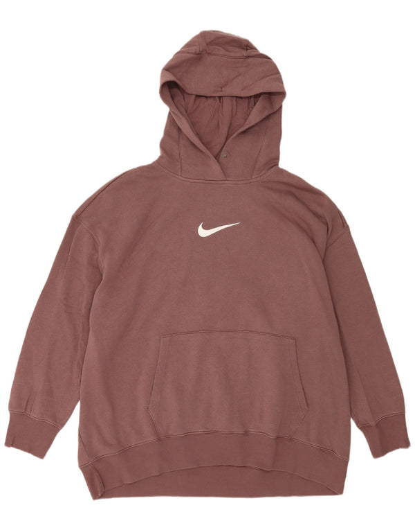 Nike masculino solto ajuste moletom com capuz 2XL algodão marrom