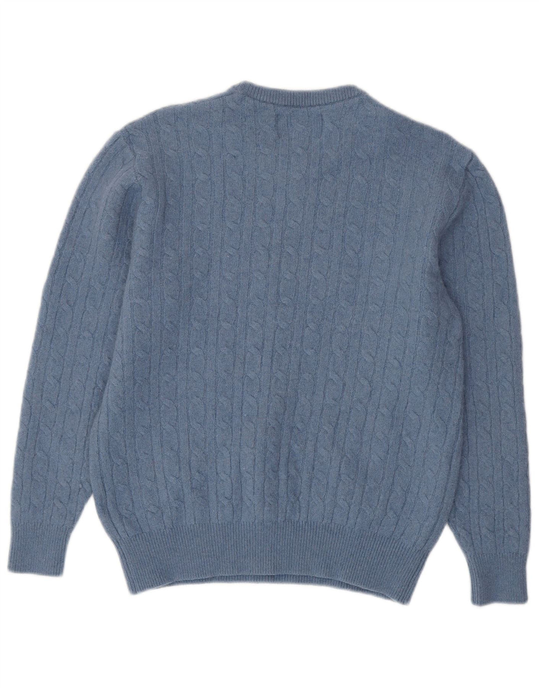 Suéter feminino JACK WILLS com gola redonda e lã azul pequena