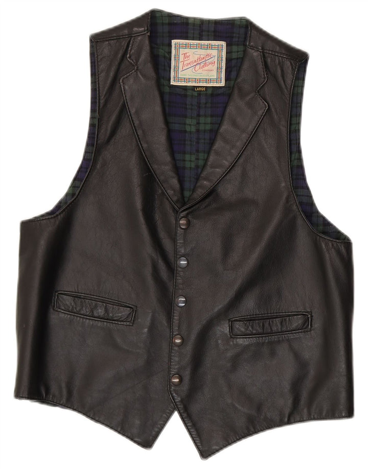 Colete Vintage Masculino Grande Preto