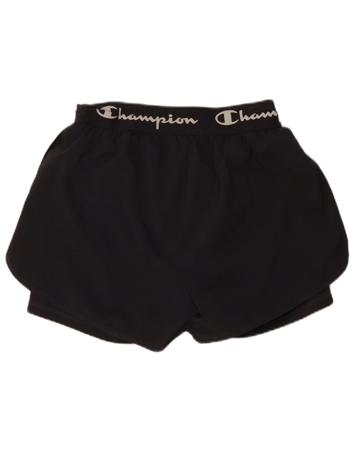 Shorts esportivos gráficos femininos Champion UK 18 XL preto poliéster