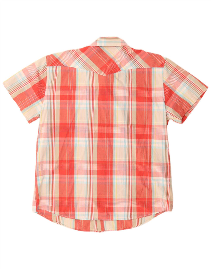 Camisa masculina Levi's Modern Fit manga curta XL vermelho xadrez algodão