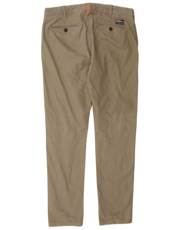 Calça Chino Superdry Masculina Militar Slim W33 L32 Caqui