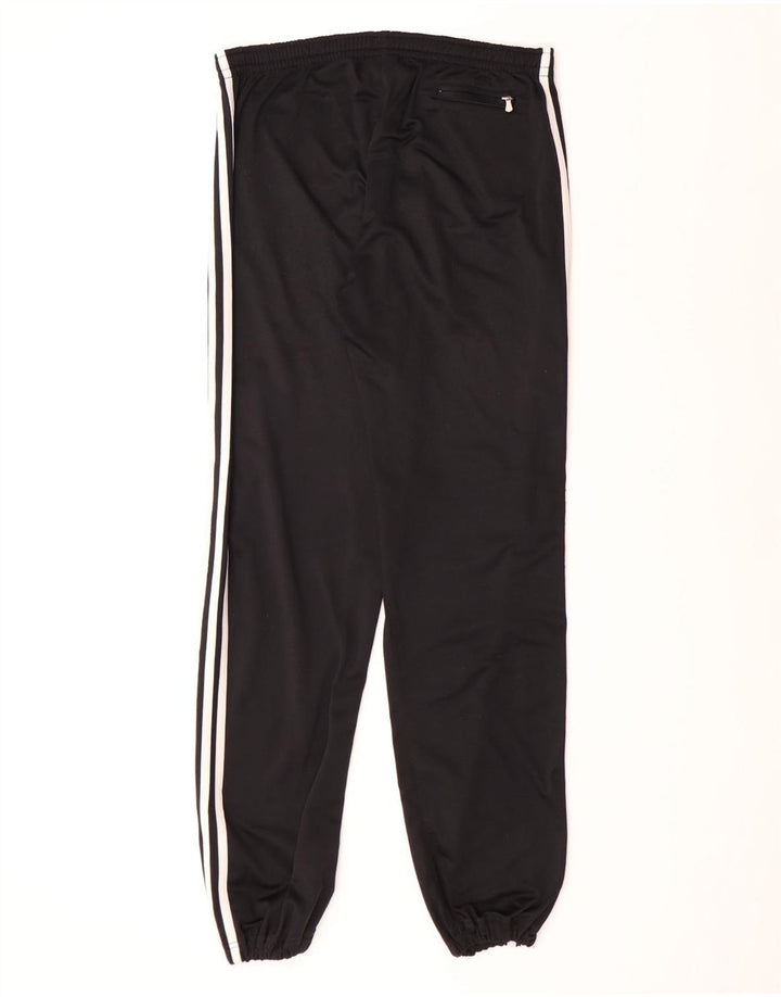Calça de treino masculina Adidas Joggers UK 38/40 poliéster preto médio