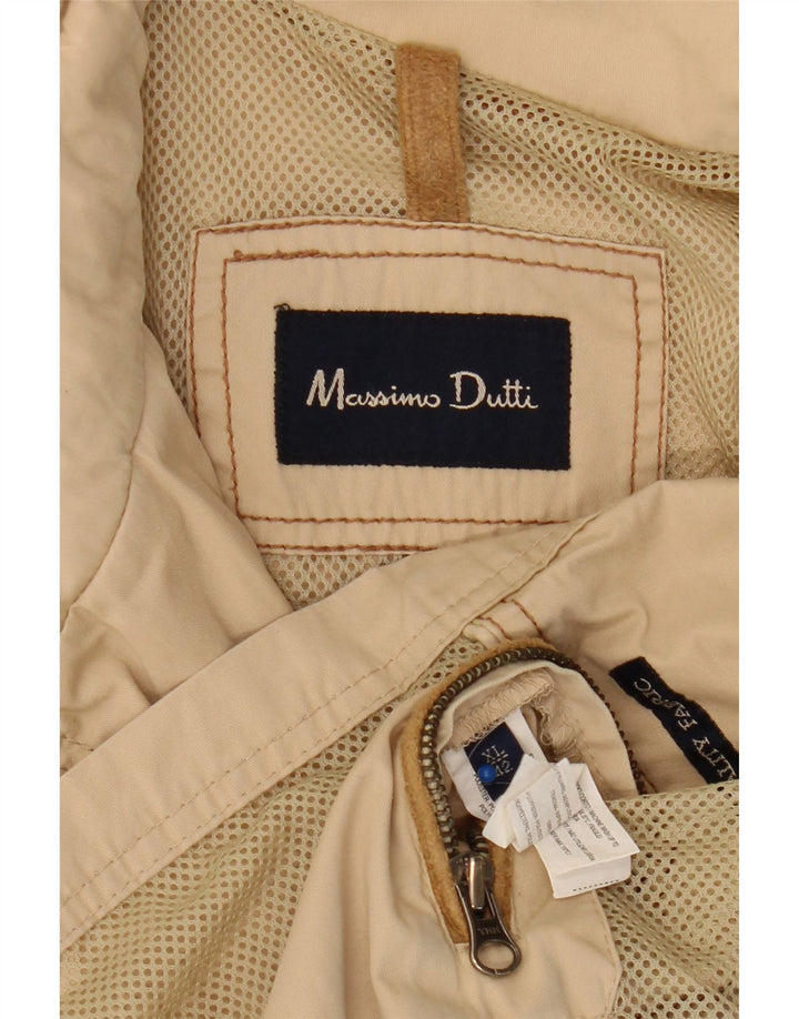 Jaqueta utilitária masculina MASSIMO DUTTI UK 42 XL algodão bege