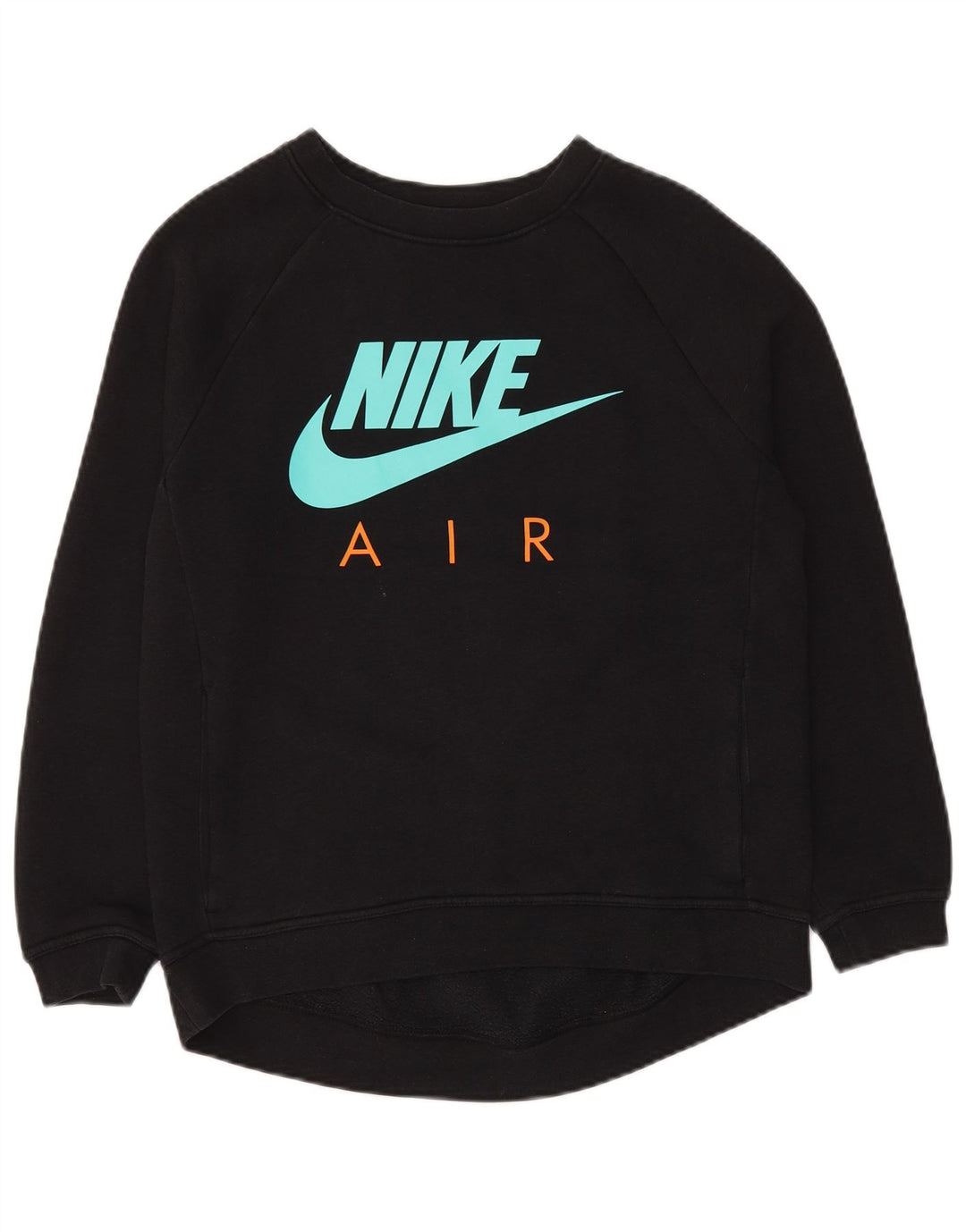 Moletom feminino Nike gráfico oversized Jumper UK 10 pequeno algodão preto