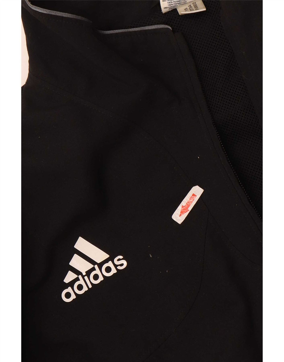 Adidas Mens Tracksuit Top Jacket UK 48/50 XL Preto Poliéster