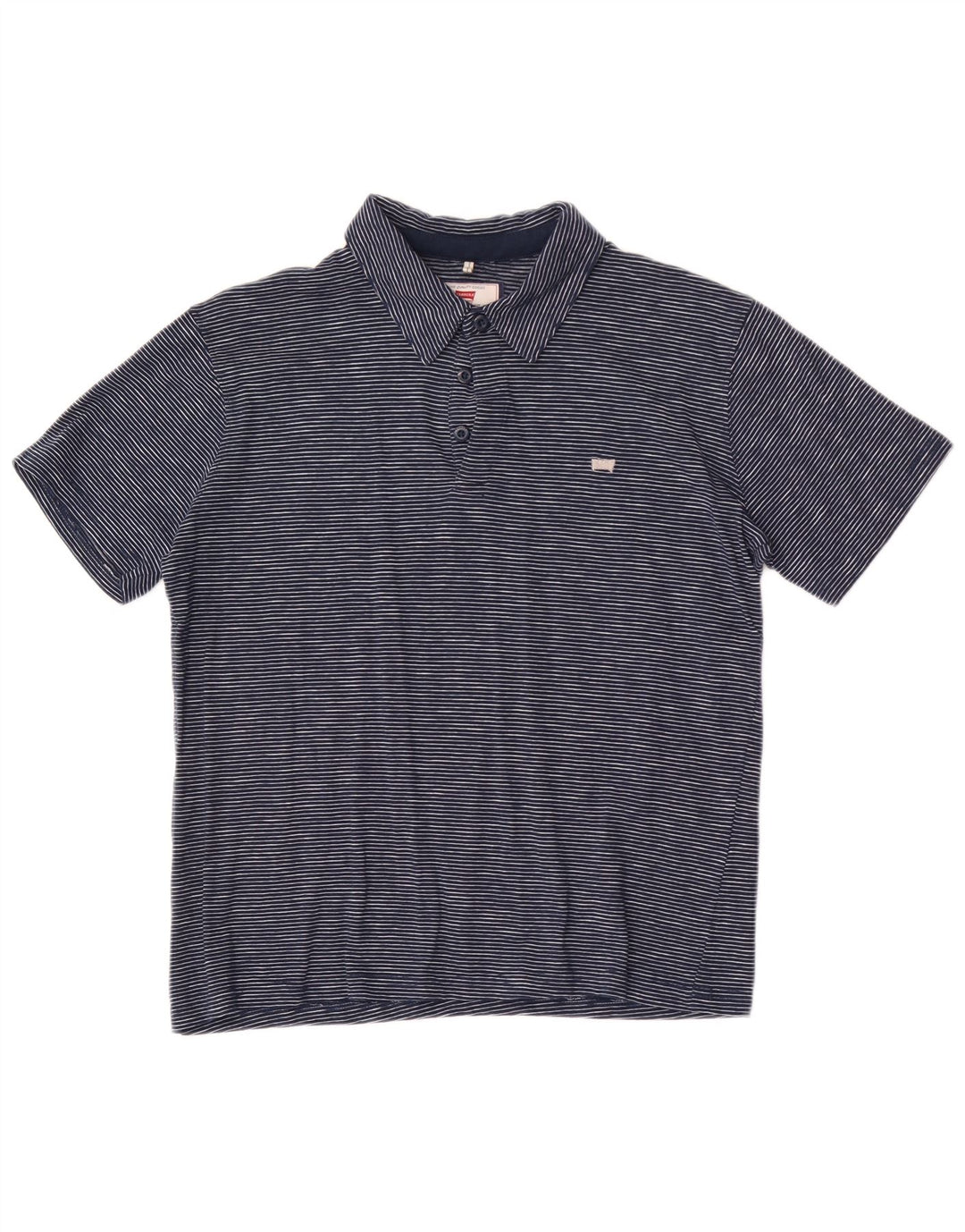 Camisa polo masculina Carrera pequena listrada azul marinho