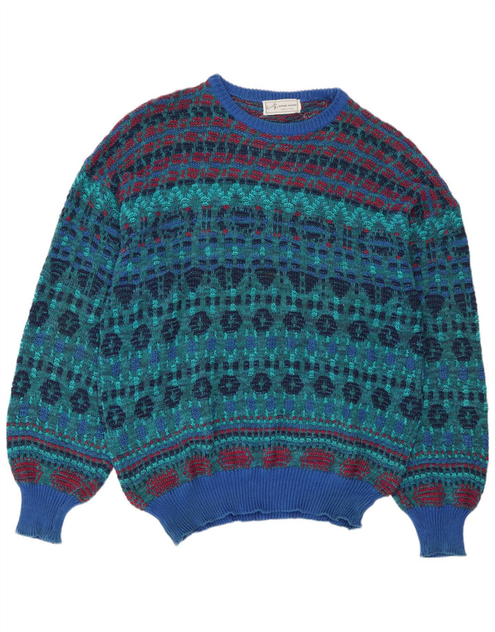 Suéter masculino Rantonio Rubino com gola canoa IT 54 XL multicolorido