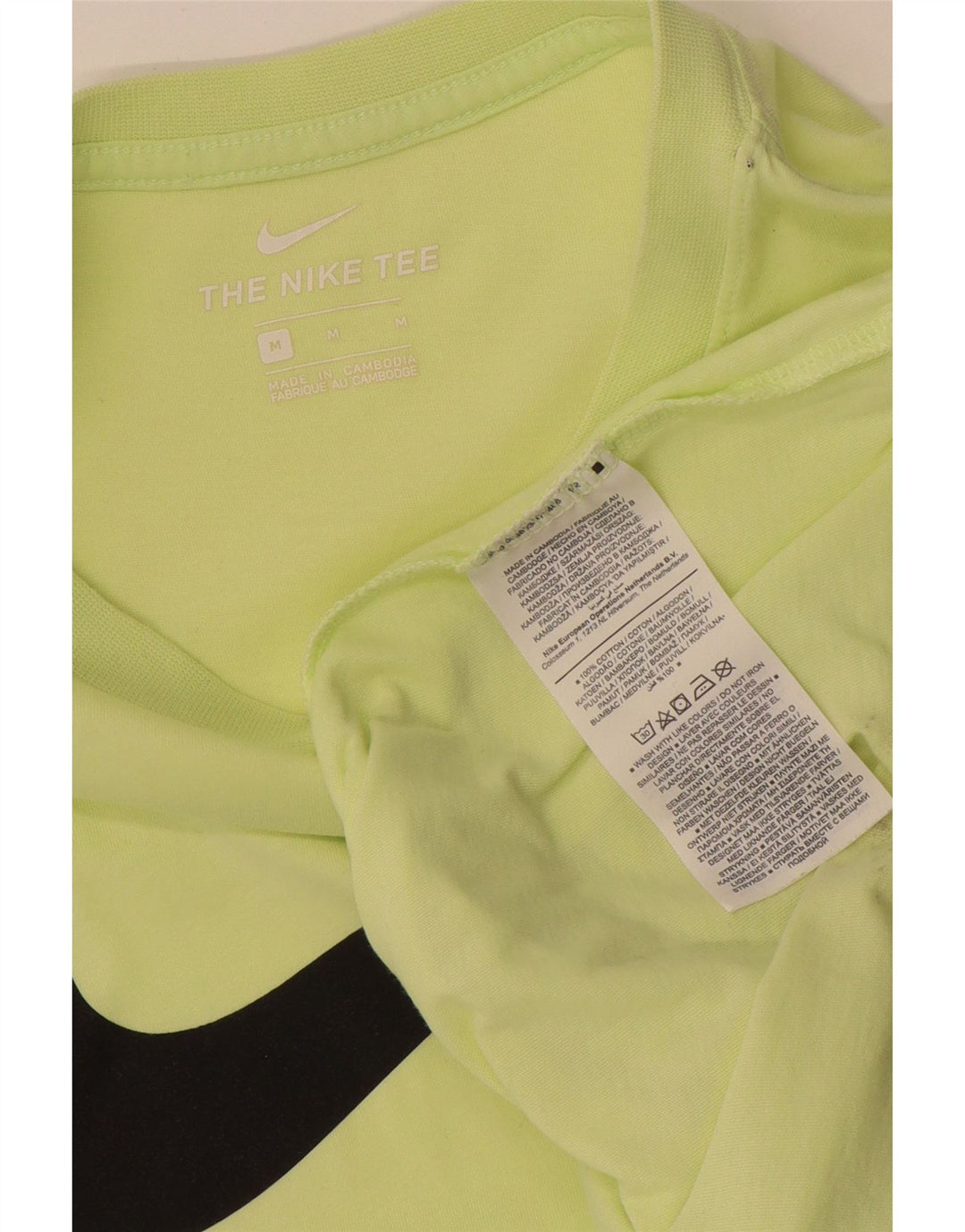 Camiseta Nike masculina gráfica Top médio algodão verde