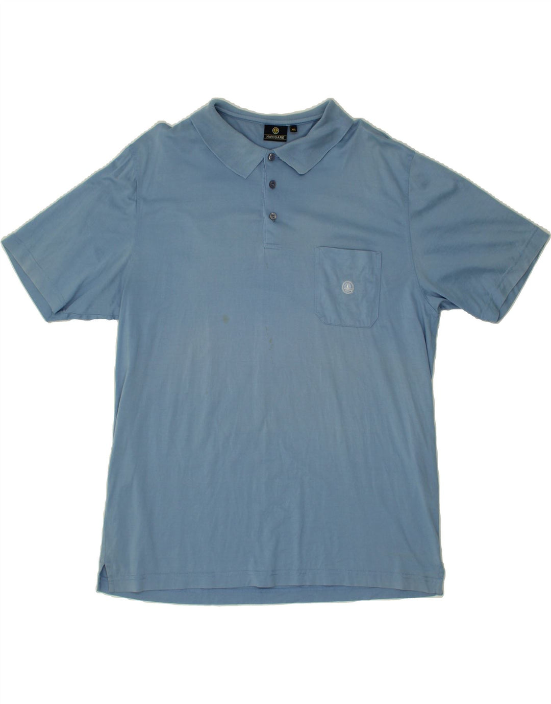 NAVIGARE Mens Polo Shirt 2XL Blue Cotton Vintage Navigare and Second-Hand Navigare from Messina Hembry 
