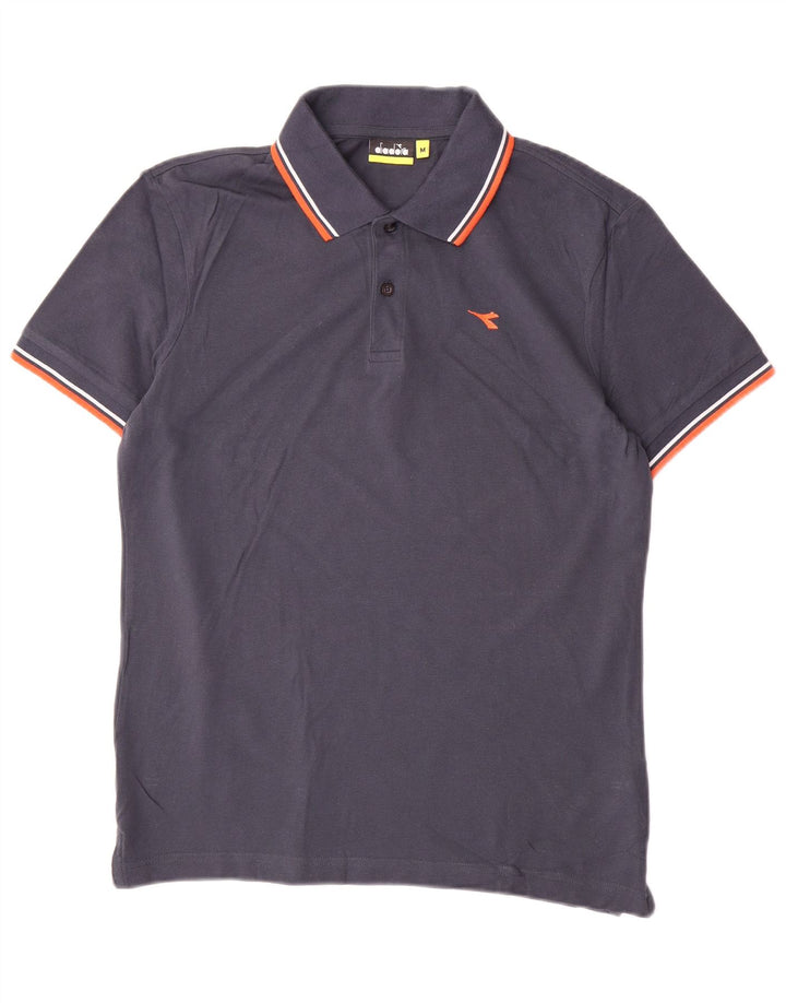 Camisa polo masculina Diadora médio algodão azul marinho
