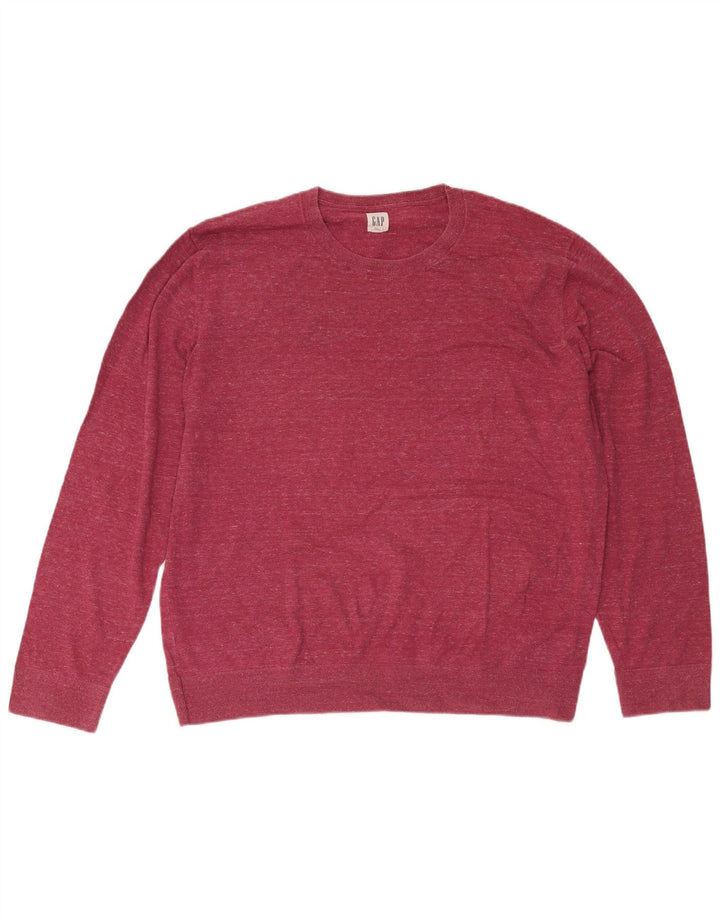 Suéter masculino Gap com gola redonda XL algodão manchado vermelho