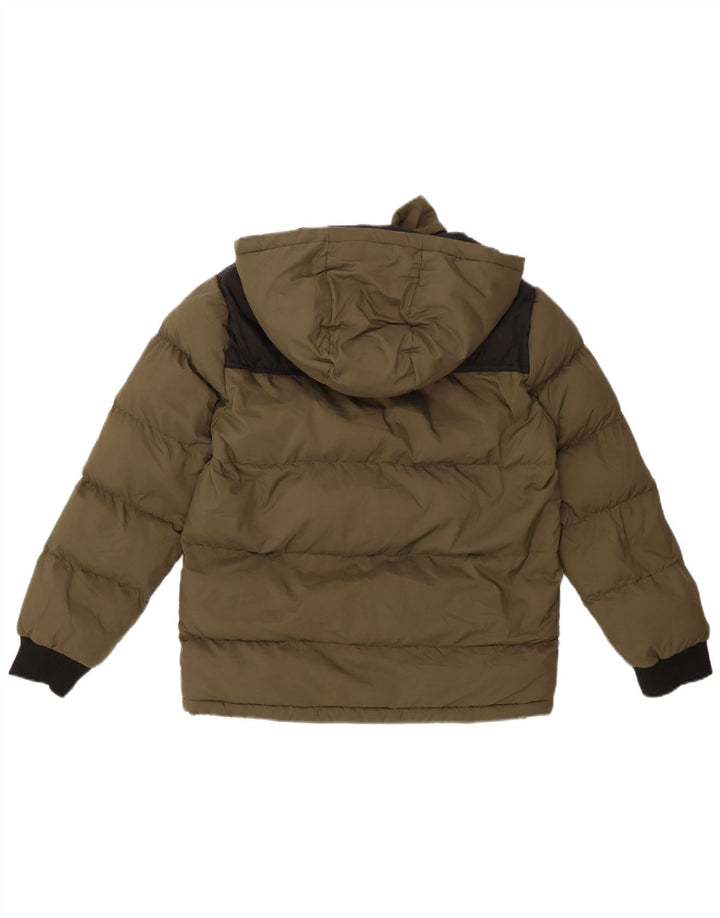 Jaqueta acolchoada com capuz para meninos TIMBERLAND 11-12 anos XS cáqui Colourblock