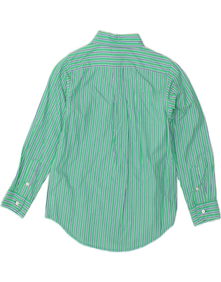 CHAPS Boys Shirt 6-7 Years Green Striped Cotton Vintage Chaps and Second-Hand Chaps from Messina Hembry 